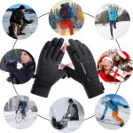 weiatas Winter Fingerless Gloves for Men Women Touch Screen, Cold Weather Thermal Sport Gloves for Fishing Running Cycling Driving Hiking, Warm Windproof Work Gloves - Image 5